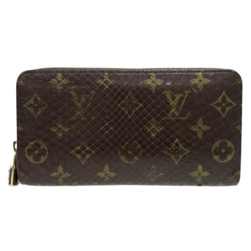 Louis Vuitton Zippy Wallet Monogram Python Brown Long LV